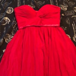 Red floor length formal dress. Only worn once